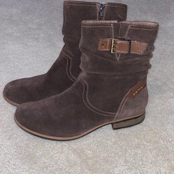 Earth Avani Brown Leather Boots Size US 9 - Picture 1 of 10